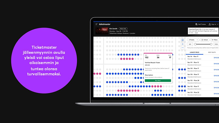Ticketmaster jälleenmyynti